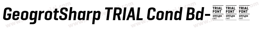 GeogrotSharp TRIAL Cond Bd字体转换